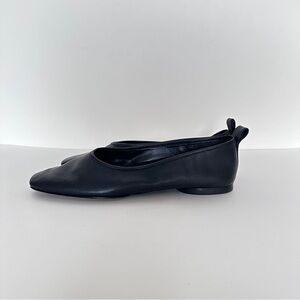 NEW Vince Vivian Black Nappa Leather Womens's Ballet Flats, Sz 7